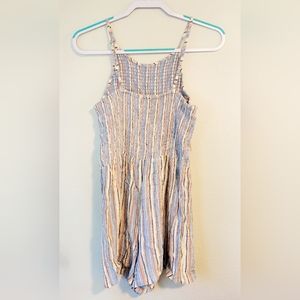 Angie Striped Smocked Bodice Romper